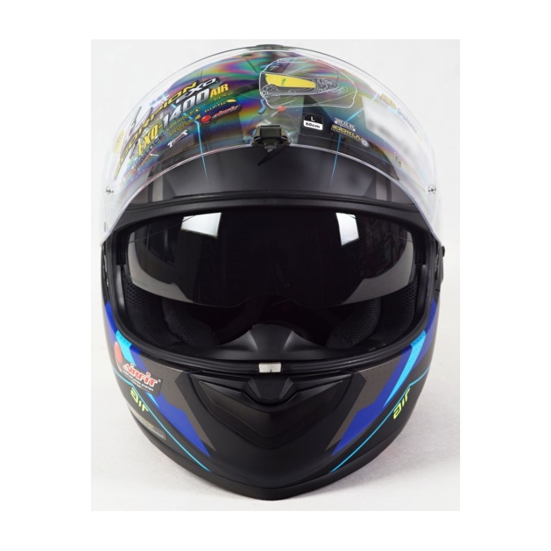 Integral Motorradhelm Scorpion Exo-1400 Air T-shirt schwarz-blau