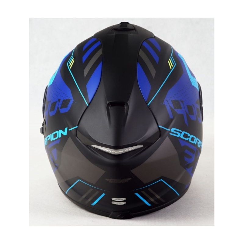 Integral Motorradhelm Scorpion Exo-1400 Air T-shirt schwarz-blau
