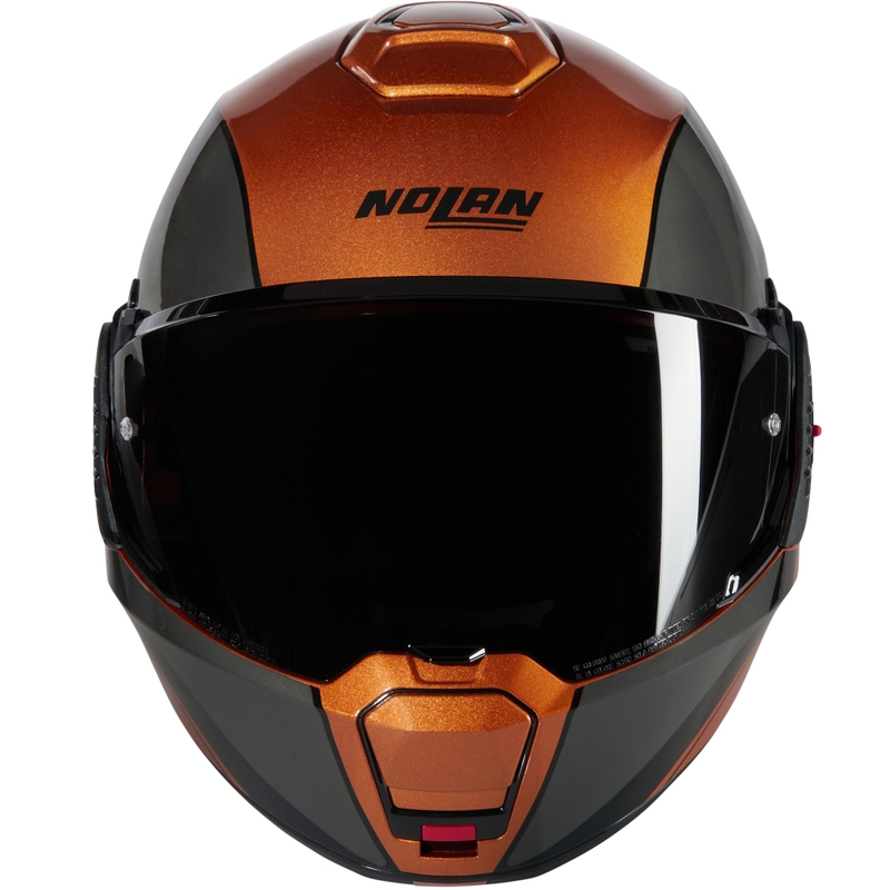 Klappbarer Motorradhelm Nolan N120-1 Verniciatura Speciale N-COM 343 glänzend ocker-schwarz