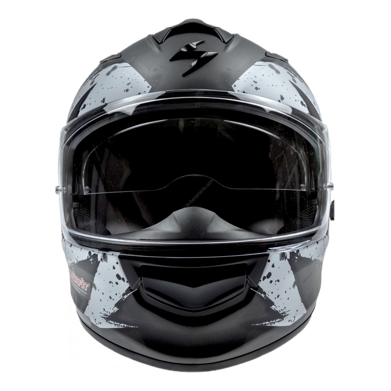 Integralhelm Scorpion EXO-510 Air Marcus schwarz matt-silber-weiß