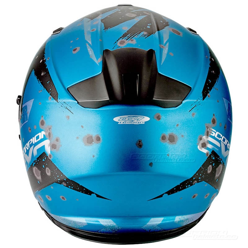 Integral Motorradhelm Scorpion EXO-510 Air Marcus blau matt-schwarz