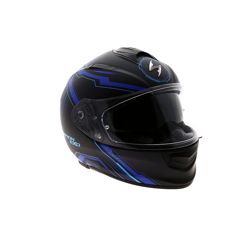 Integral Motorradhelm Scorpion EXO-510 Air Sync schwarz matt-blau Ausverkauf