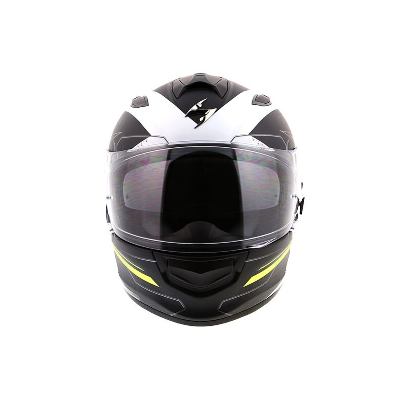 Integralhelm Scorpion EXO-510 Air Cross schwarz-weiss-fluo gelb Ausverkauf
