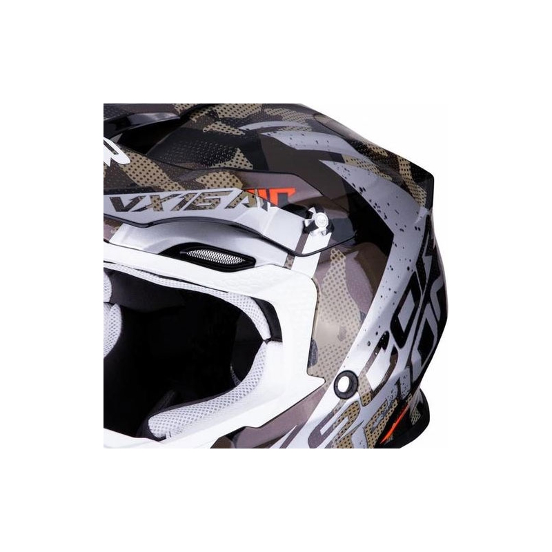 Motocross Helm Scorpion VX-16 Air Waka schwarz-silber