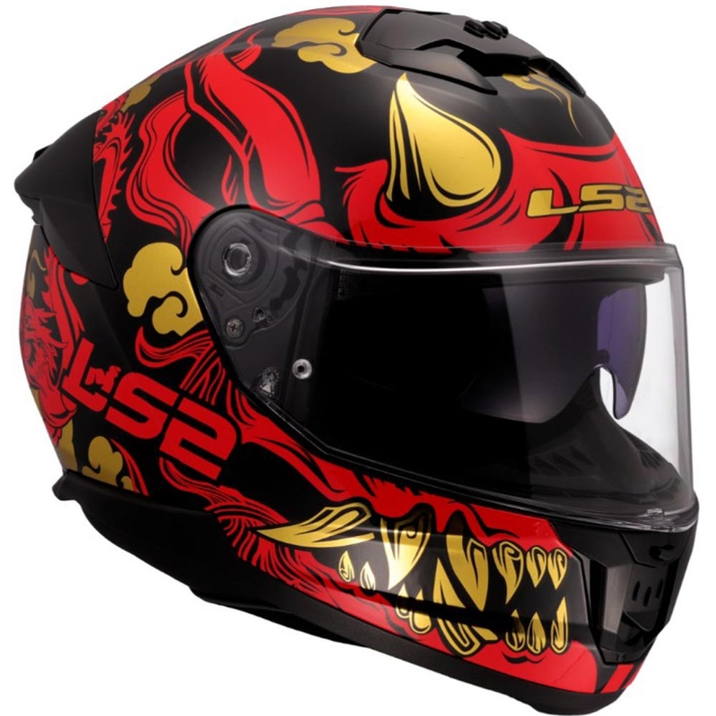 Integralhelm LS2 FF808 Drako schwarz-rot