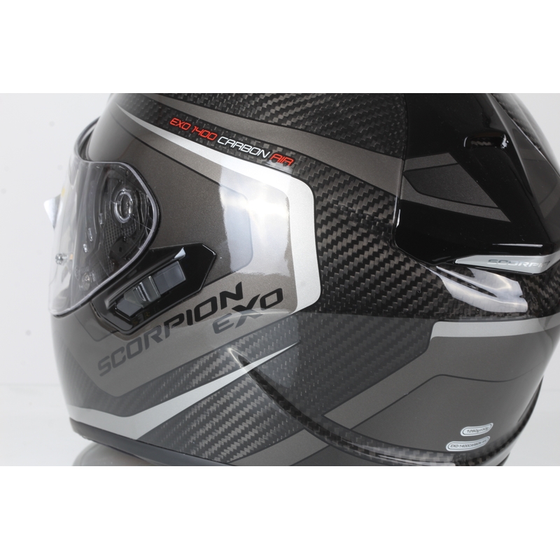 Integralhelm Skorpion EXO-1400 Carbon Air Esprit schwarz-silber Ausverkauf