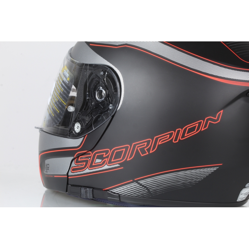 Motorradhelm Flip-up Scorpion EXO-3000 Stroll schwarz matt-rot Ausverkauf