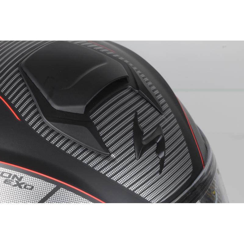 Motorradhelm Flip-up Scorpion EXO-3000 Stroll schwarz matt-rot Ausverkauf