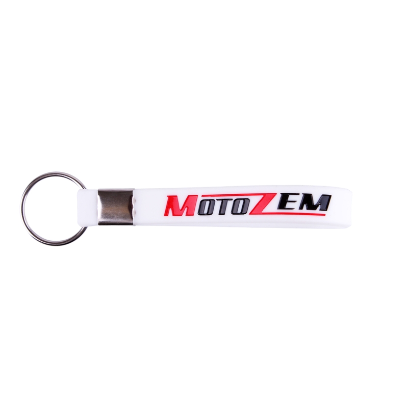 MotoZem Schlüsselanhänger weiß