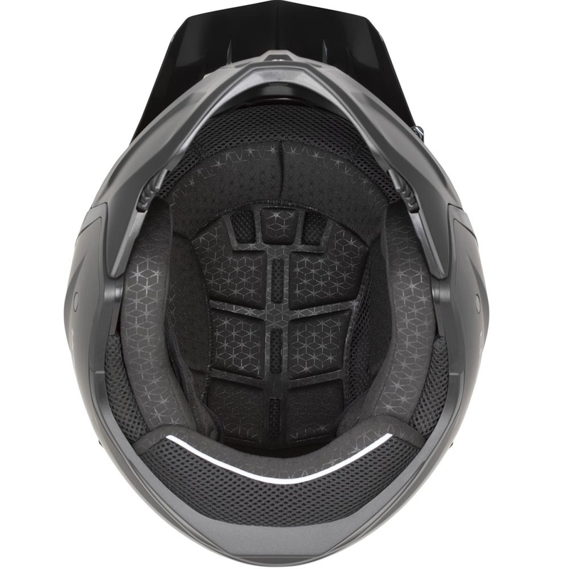 Modularer Motorradhelm Cassida Cross Country Dual weiß-schwarz