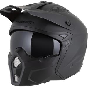 Modularer Motorradhelm Cassida Cross Country Dual, matt schwarz