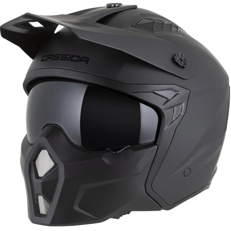 Modularer Motorradhelm Cassida Cross Country Dual, matt schwarz