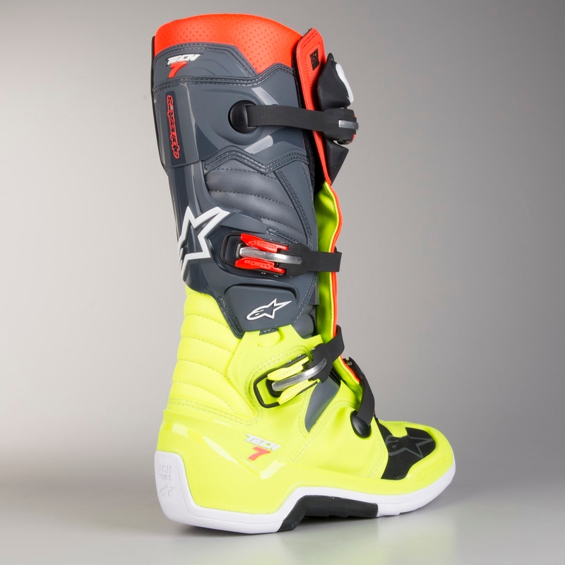 Alpinestars Tech 7 rot-fluo gelb Motorradstiefel