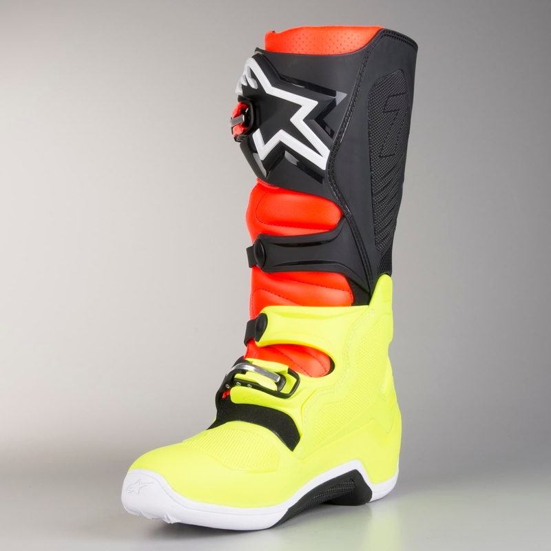 Alpinestars Tech 7 rot-fluo gelb Motorradstiefel