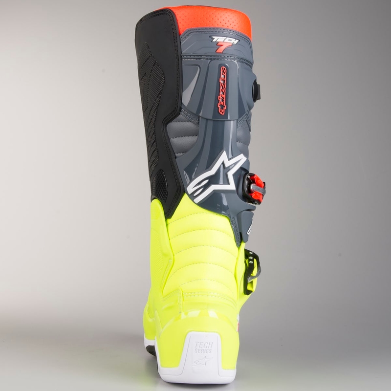 Alpinestars Tech 7 rot-fluo gelb Motorradstiefel