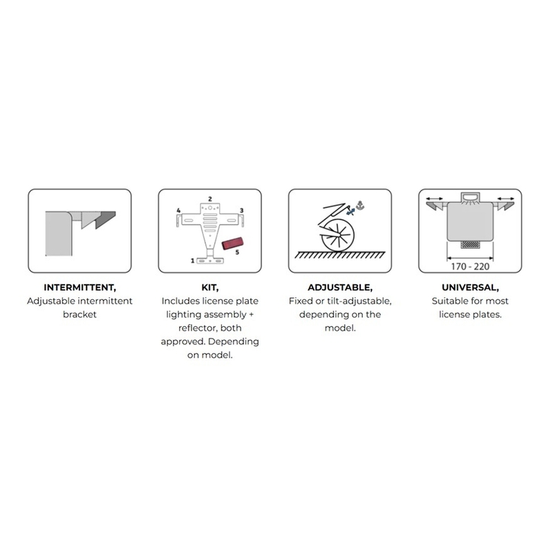 Adjustable license support PUIG schwarz