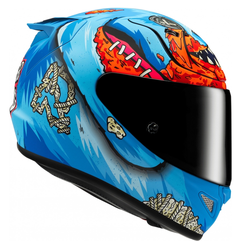HJC RPHA 12 Mister Peeks Integralhelm für Motorräder, blau