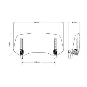 Multiadjustable visor PUIG 2.0 20764H clip-on getönt