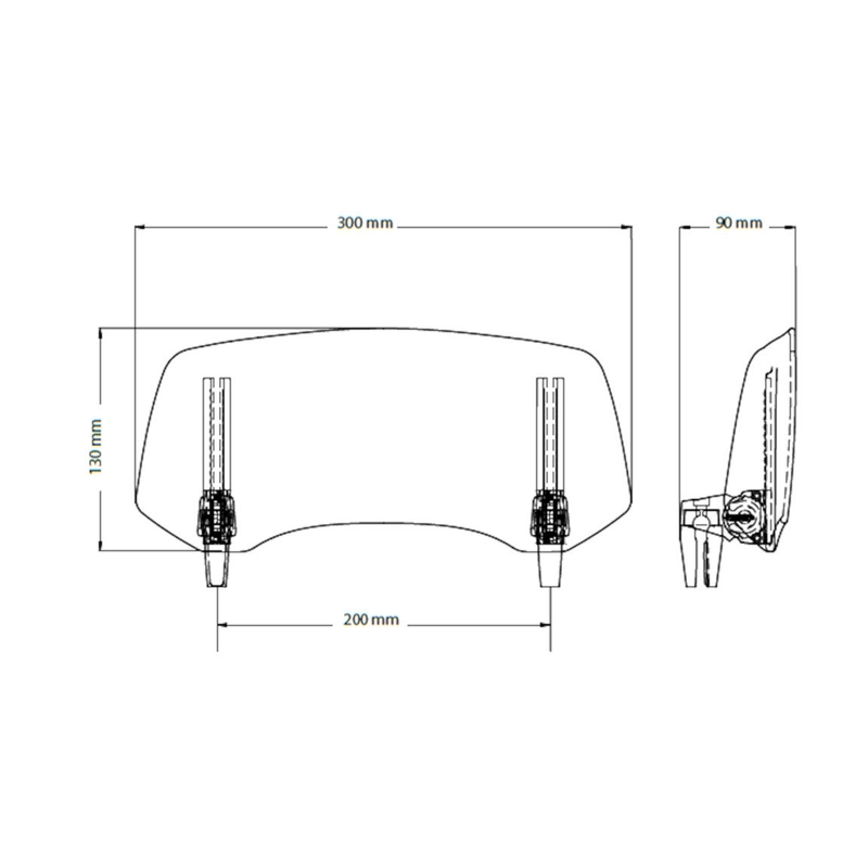 Multiadjustable visor PUIG 2.0 clip-on getönt