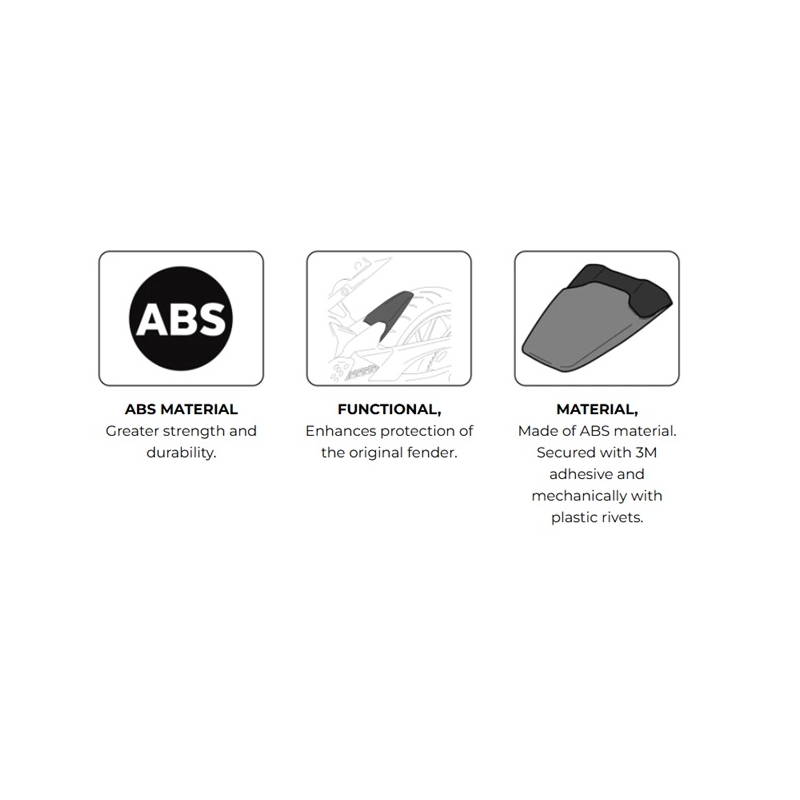 Rear fender extension PUIG schwarz matt