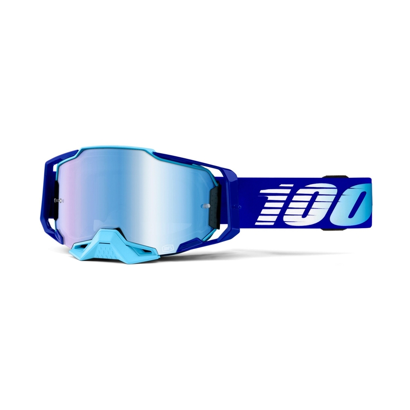 Motocrossbrille 100% ARMEGA Königsblau (blaues Plexiglas)