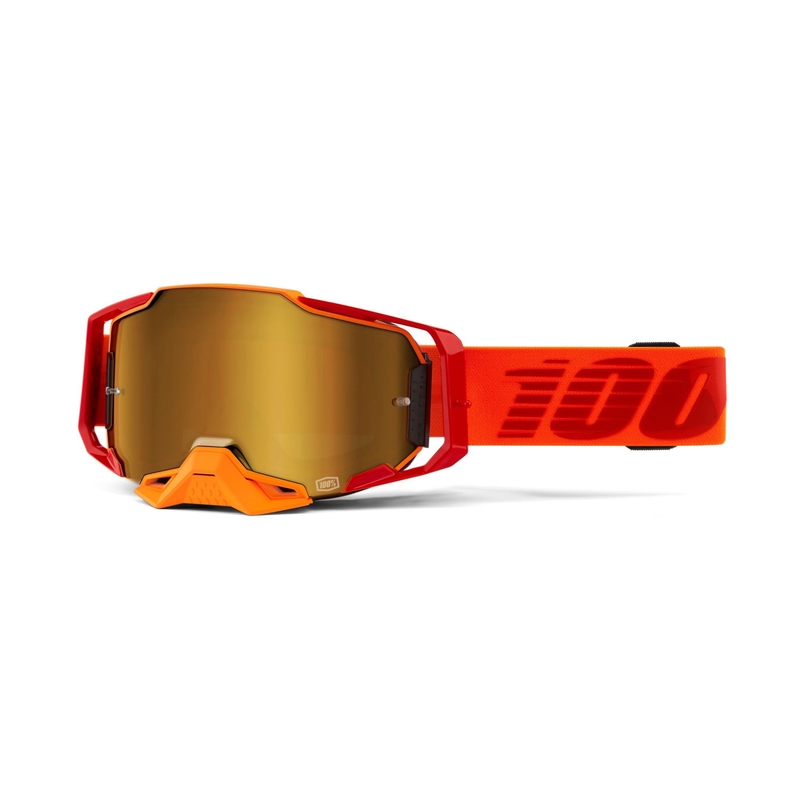 Motocrossbrille 100% ARMEGA Litkit orange (gold plexi)
