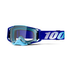 Motocrossbrille 100% ARMEGA Königsblau (klares Plexiglas)