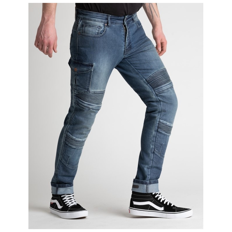 BROGER Ohio Blaue Motorradjeans Ausverkauf