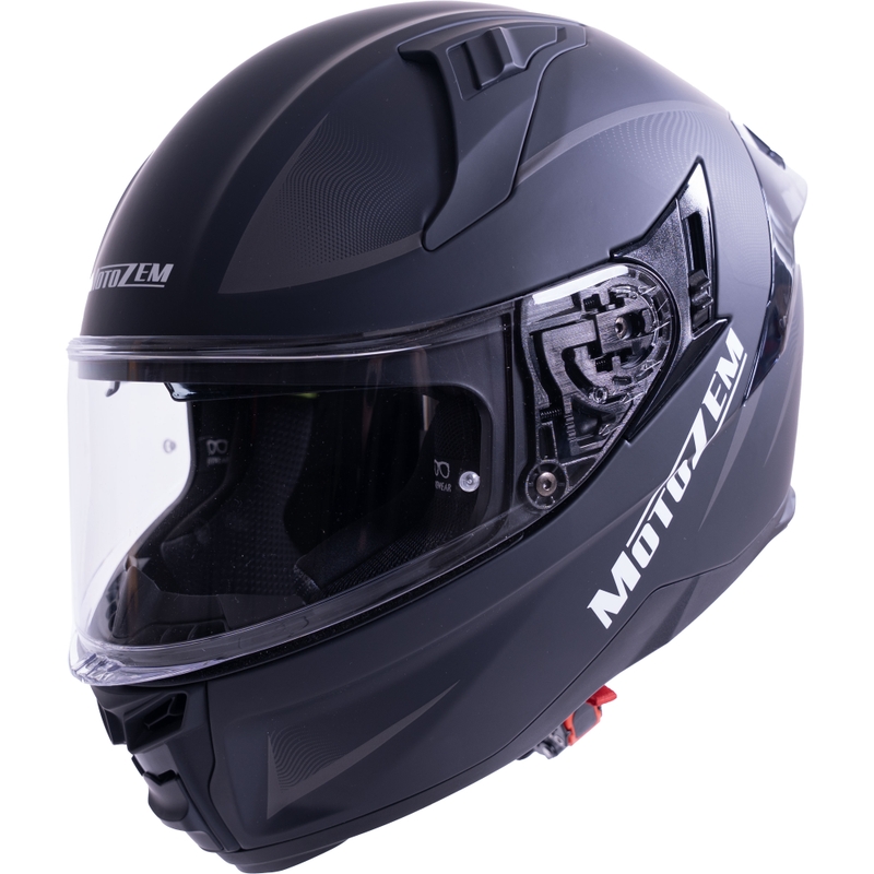 MotoZem Guardian Integralhelm, mattschwarz - Muster