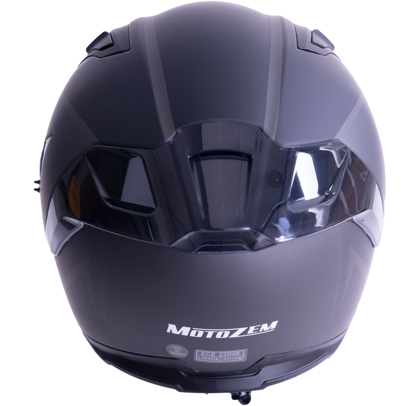MotoZem Guardian Integralhelm, mattschwarz - Muster