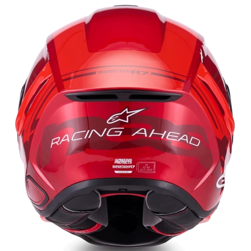 Alpinestars S-R7 A-Core Integralhelm, rot-weiß