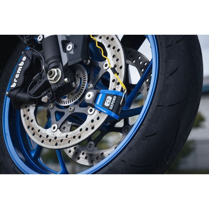 Oxford Quartz Alarm XA10 Scheibenbremsschloss – Limitierte Auflage Blau