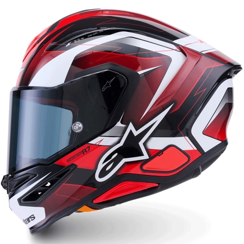 Alpinestars S-R7 Kinetis Integralhelm, schwarz-rot-weiß