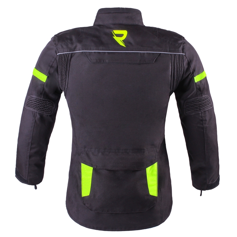 Kinder Motorradjacke Street Racer Drago schwarz-fluo gelb Ausverkauf