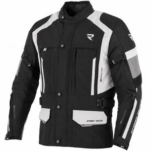 Street Racer Hilax Motorradjacke schwarz-hellgrau
