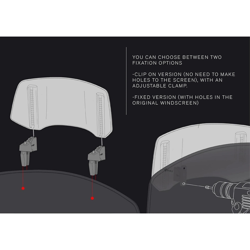 Multiadjustable visor PUIG 2.0 clip-on getönt