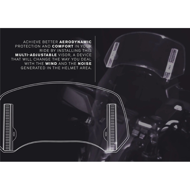 Multiadjustable visor PUIG 2.0 clip-on getönt