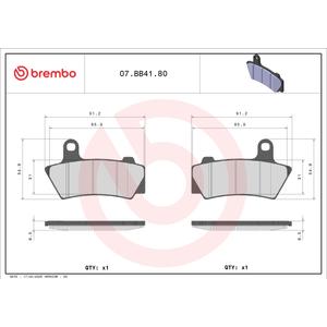 Bremsbeläge BREMBO 07BB4180