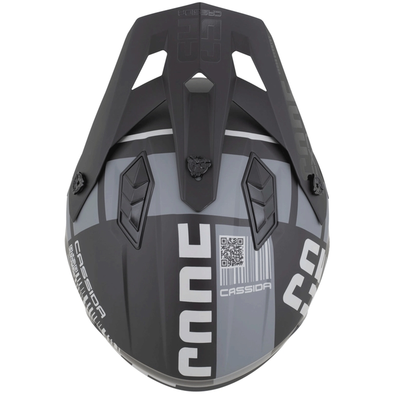 Modularer Motorradhelm Cassida Cross Country Code, matt schwarz-dunkelgrau-hellgrau