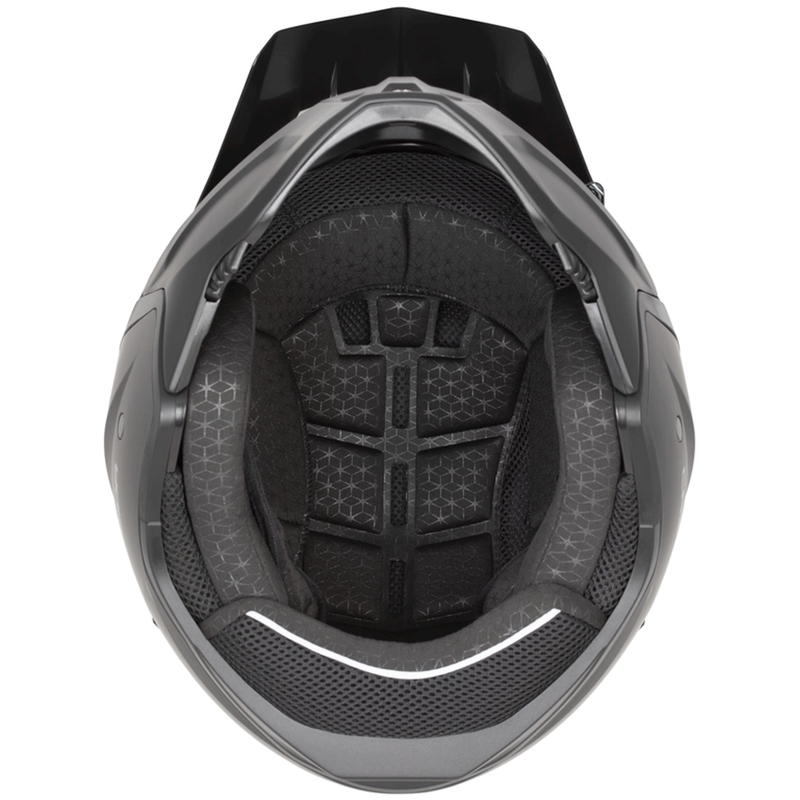 Modularer Motorradhelm Cassida Cross Country Code, matt schwarz-dunkelgrau-hellgrau