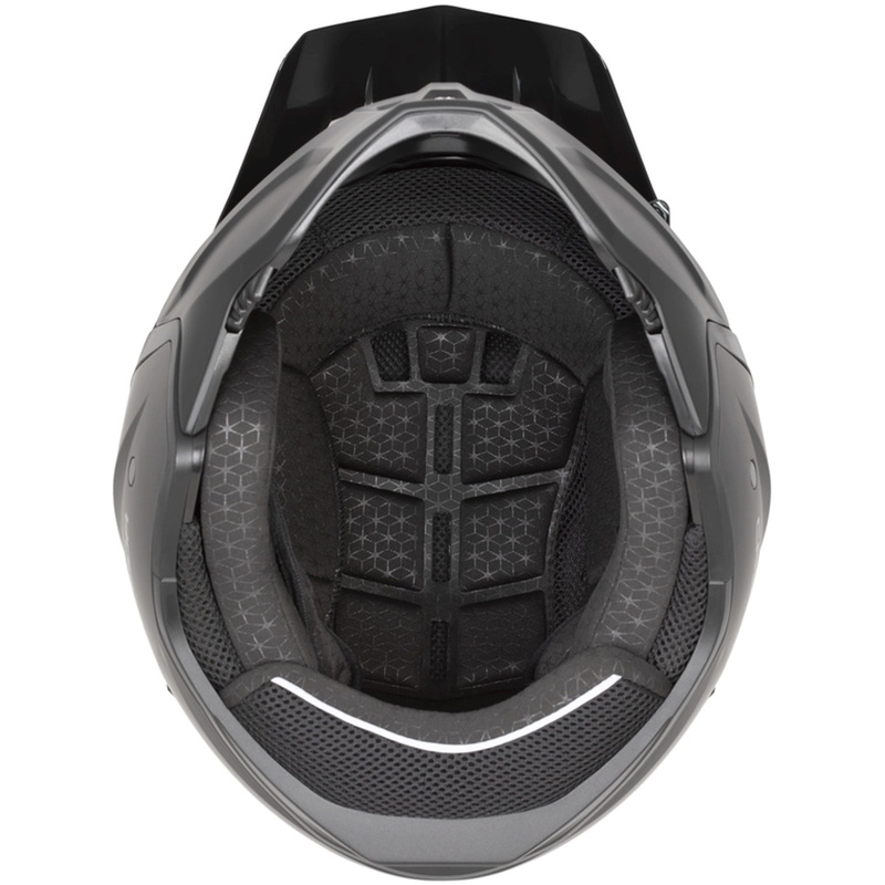 Modularer Motorradhelm Cassida Cross Country Code, mattgrün-grau-schwarz