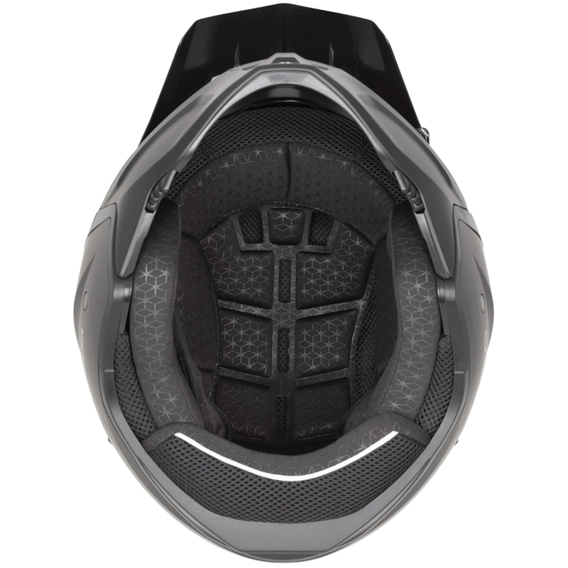 Modularer Motorradhelm Cassida Cross Country Code, Perlblau-Silber-Rosa-Schwarz