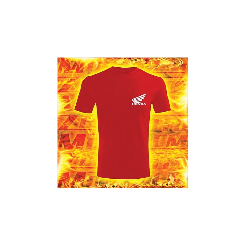 T-shirt s motivem Honda rot