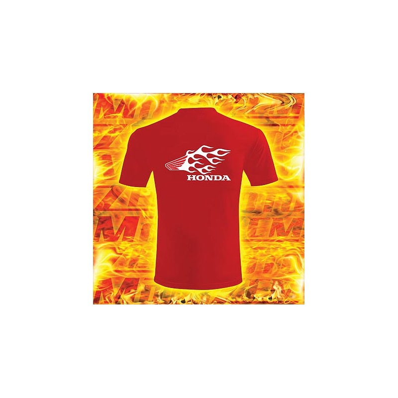 T-shirt s motivem Honda rot