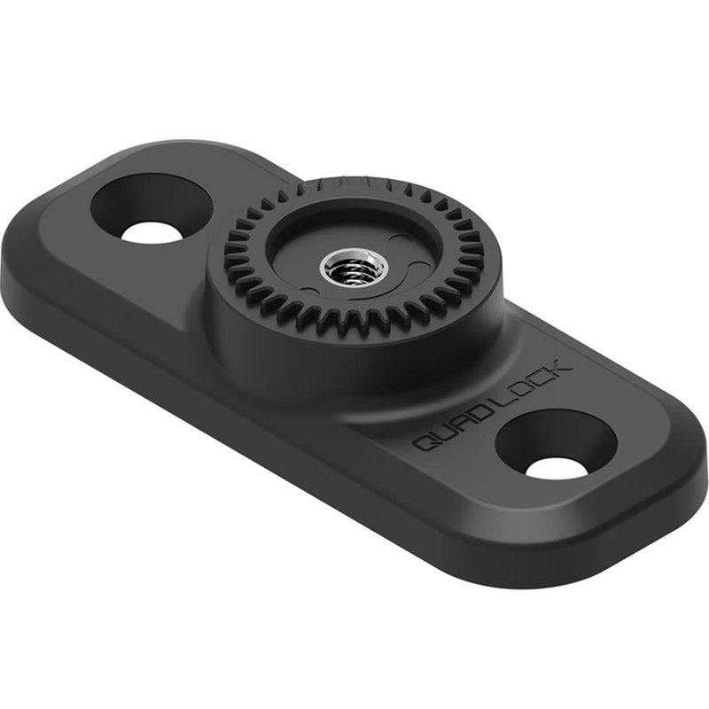 Quad Lock® 360 2-Loch Flache Rechteckbasis Schwarz
