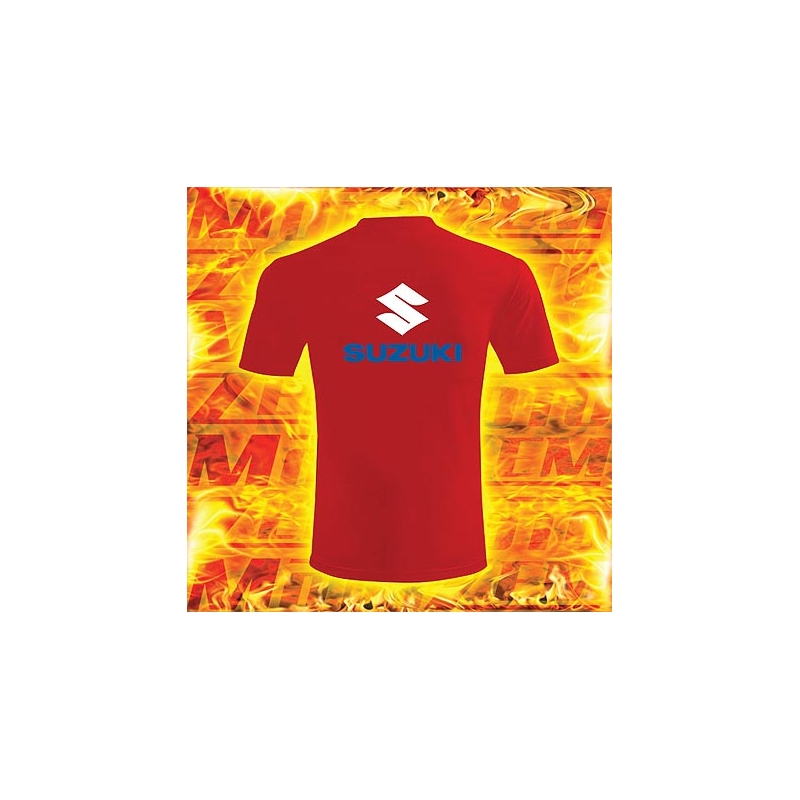 T-shirt s motivem Suzuki rot