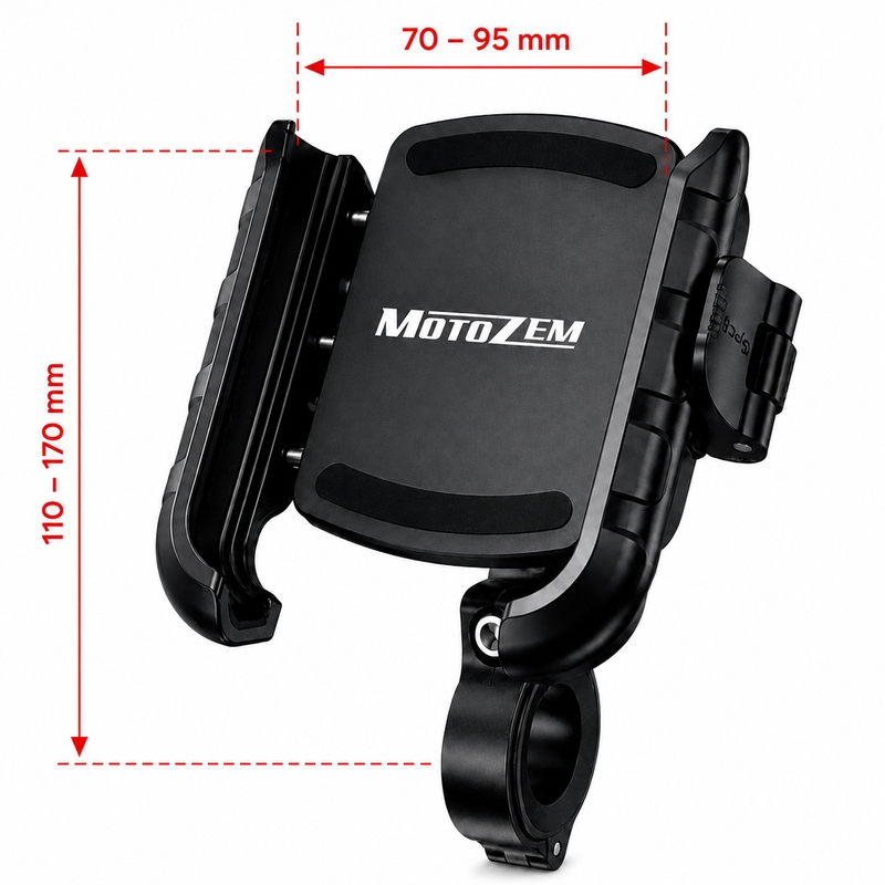 Antivibrations-Handyhalterung MotoZem ISO PRO schwarz