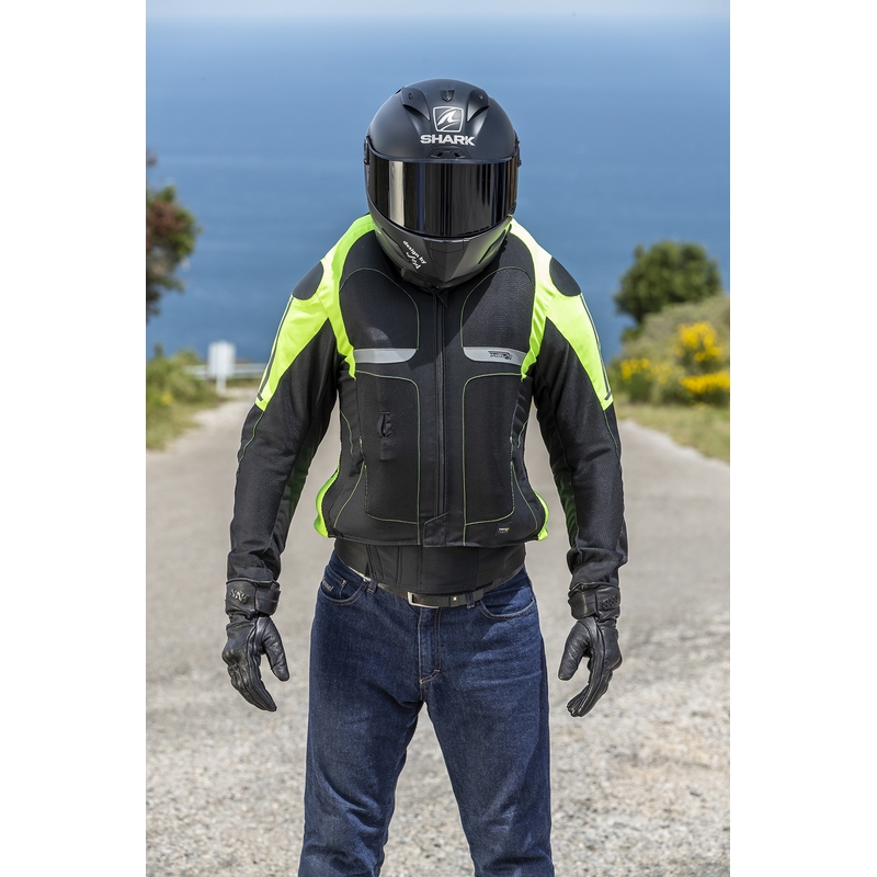 Airbagjacke HELITE Vented schwarz-fluorgelb