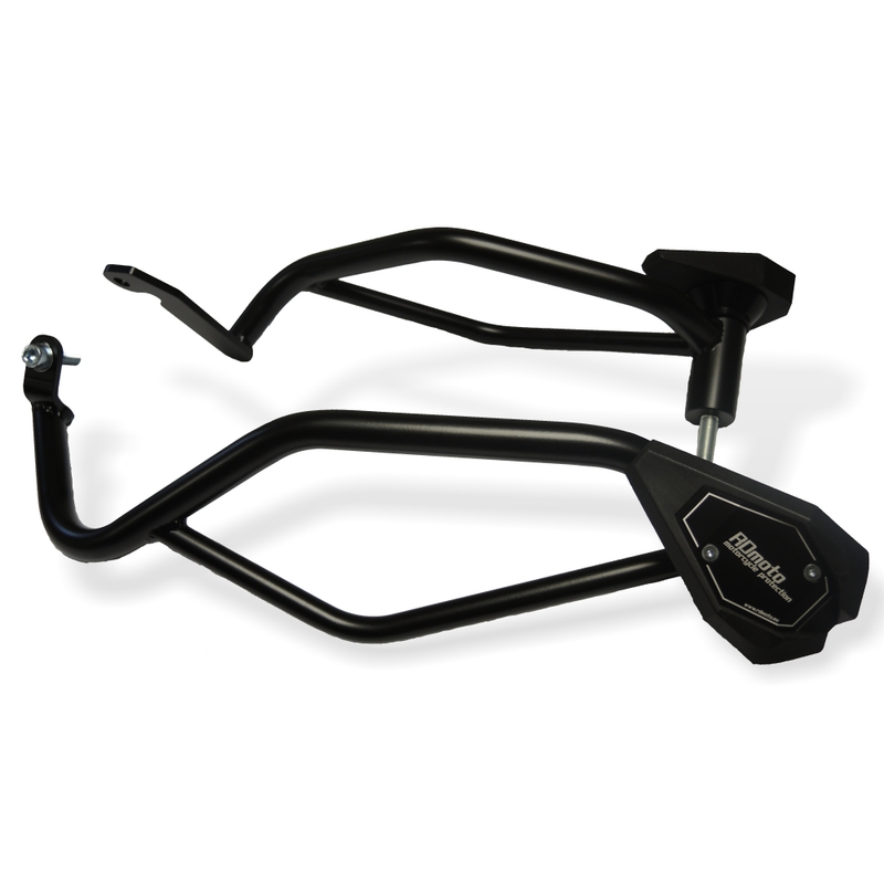Motor Schutzrahmen RDMOTO schwarz matt with slider SL01 für YAMAHA MT-07 700 2014-2023, YAMAHA XSR 700 2014-2023