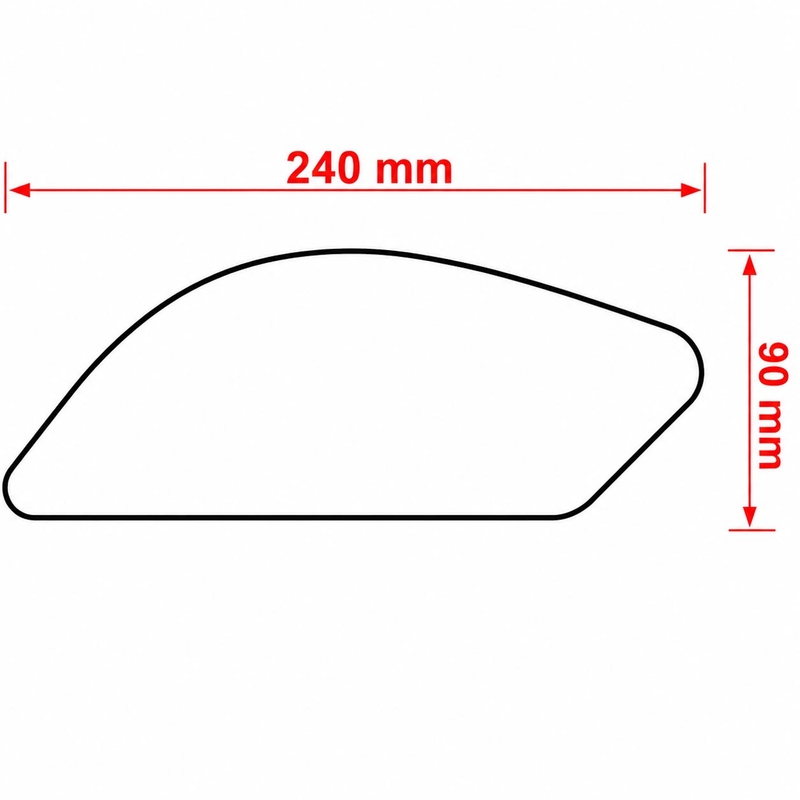 Seitliches Tankpad Print HDR367 transparent